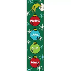Personalized Grinch Ornaments Porch Board