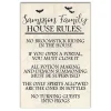 Personalized Halloween House Rules Canvas Print