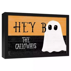 Personalized Hey Boo Framed Canvas Print