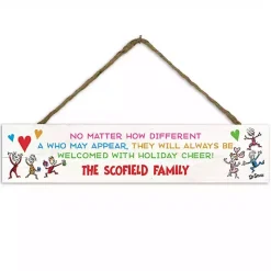 Personalized Holiday Cheer Grinch Wall Plaque