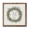 Personalized Holly Wreath Framed Wall Plaque