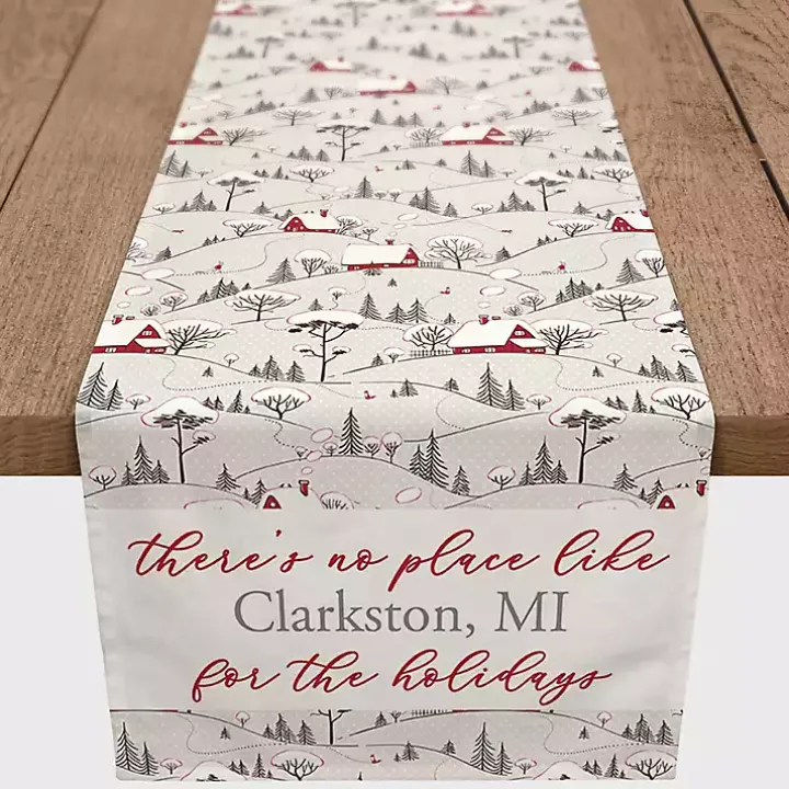 Personalized Home For The Holidays Table Runner