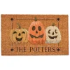 Personalized Jack-O-Lantern Halloween Doormat