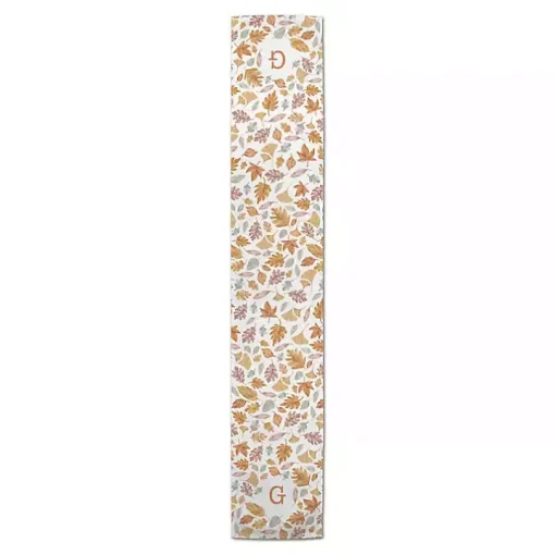 Personalized Leaves Monogram Table Runner, 90 in.