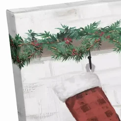 Personalized Mantel Stockings Canvas Wall Plaque