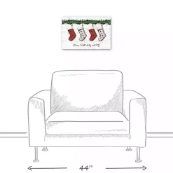 Personalized Mantel Stockings Canvas Wall Plaque