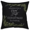 Personalized Merry and Bright Christmas Pillow