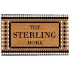 Personalized Monochrome Tile Coir Doormat