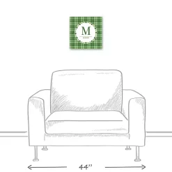 Personalized Monogram Shamrock Canvas Art Print