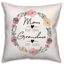 Personalized Mother's Day Dates Outdoor Pillow