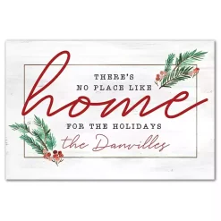 Personalized No Place Like Home Holly Canvas Print