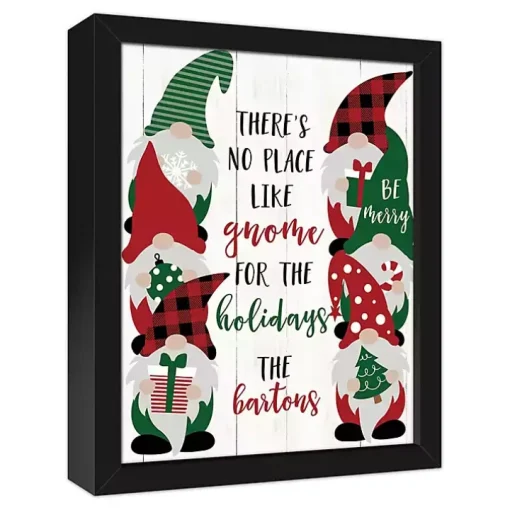 Personalized No Place Like Gnome Canvas Plaque