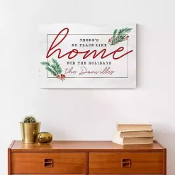 Personalized No Place Like Home Holly Canvas Print