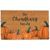 Personalized Painted Pumpkins Doormat