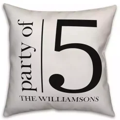 Personalized Party of Five Pillow