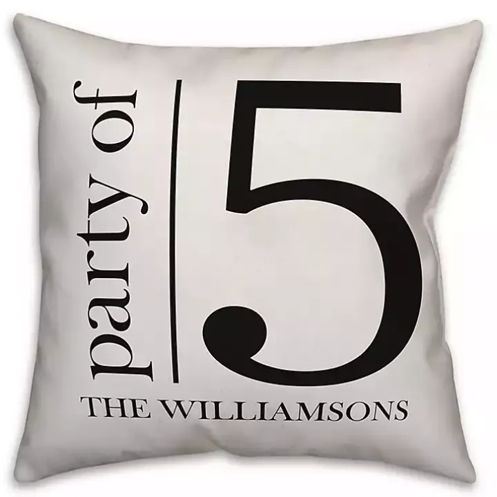 Personalized Party of Five Pillow