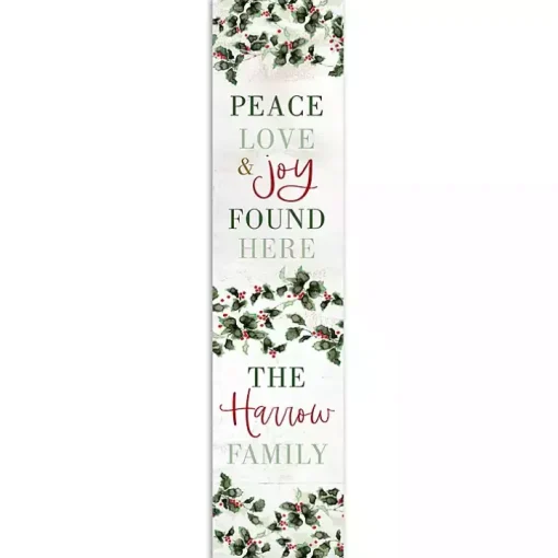 Personalized Peace Love & Joy Porch Board