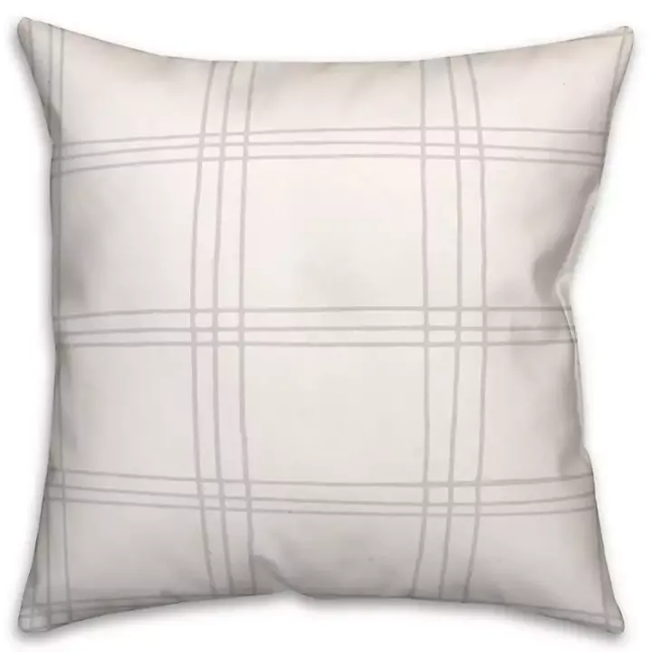 Personalized Plaid Home Holidays Outdoor Pillow
