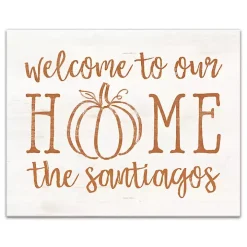 Personalized Welcome Home Fall Canvas Art Print