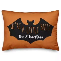 Personalized We're A Little Batty Outdoor Pillow