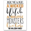 Personalized Wicked Witch Halloween Wall Art