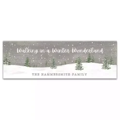 Personalized Winter Wonderland Canvas Wall Plaque
