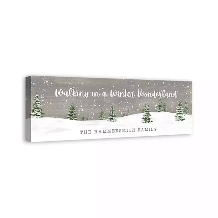 Personalized Winter Wonderland Canvas Wall Plaque