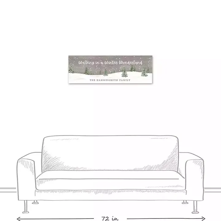 Personalized Winter Wonderland Canvas Wall Plaque