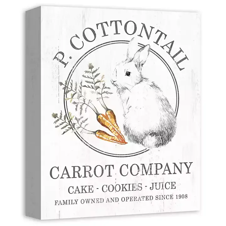 Peter Cottontail Carrot Company Canvas Art Print