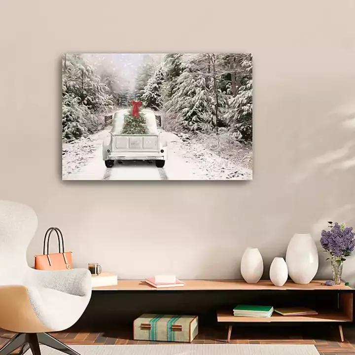 Picking Up the Tree Canvas Art Print