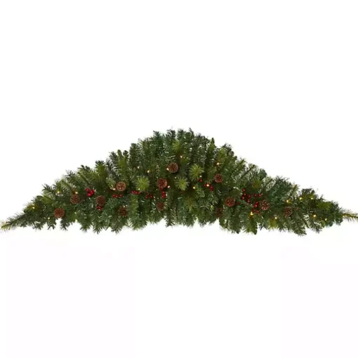 Pine and Berry LED Swag