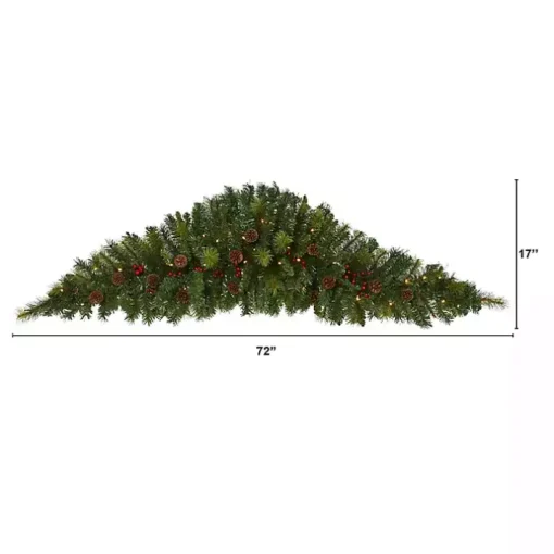 Pine and Berry LED Swag