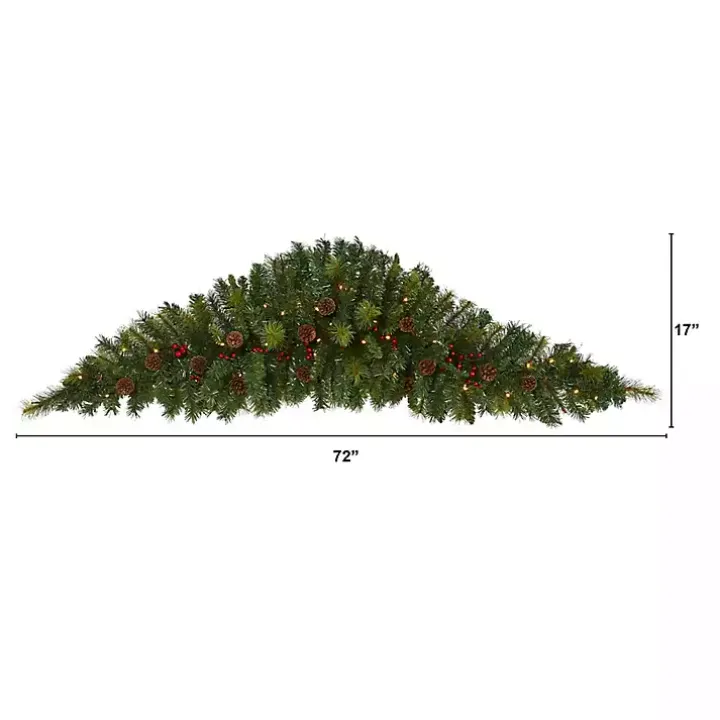 Pine and Berry LED Swag