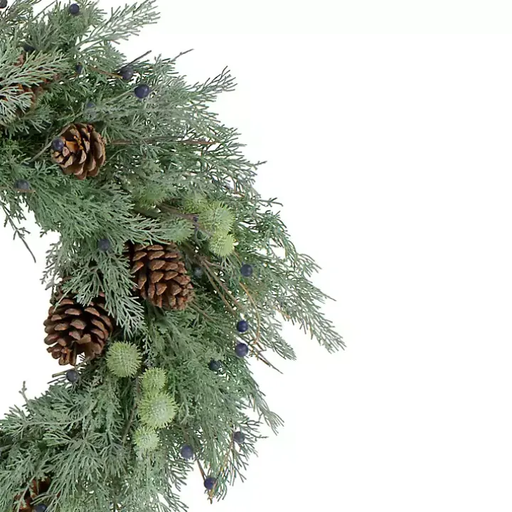 Pine and Blueberry Wreath