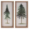 Pine Trees Beaded Framed Art Prints, Set of 2