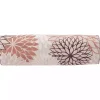 Pink and Beige Floral Outdoor Bolster Pillow