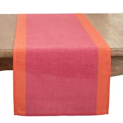 Pink and Orange Colorblock Table Runner