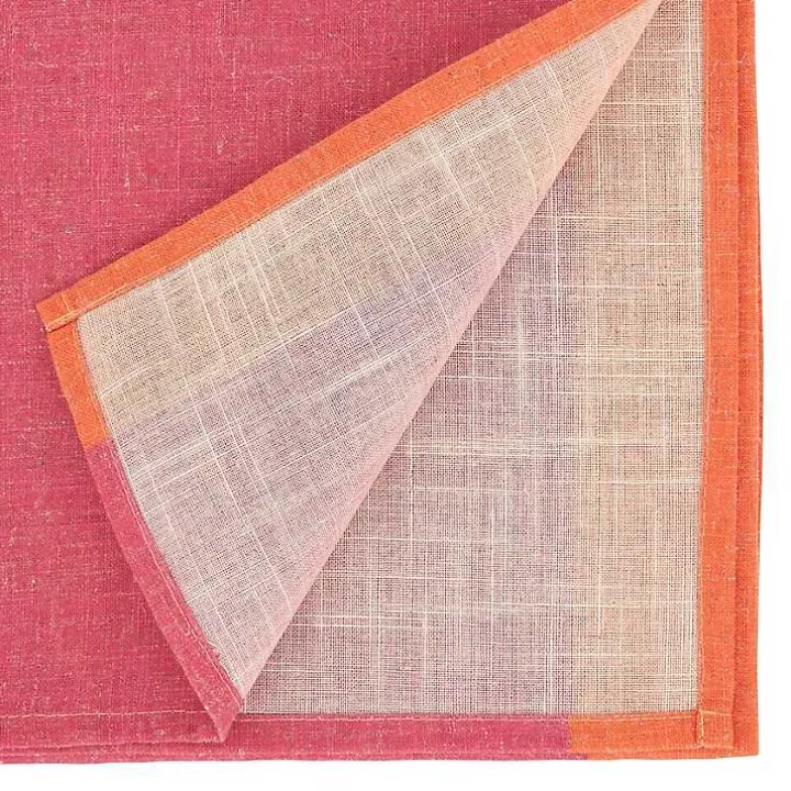 Pink and Orange Colorblock Table Runner