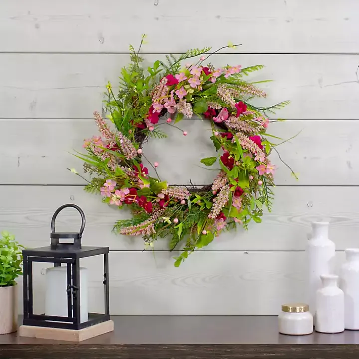 Pink Berry Floral Wreath