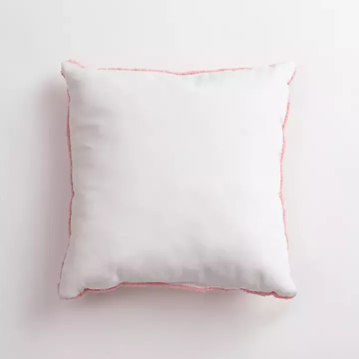 Pink Bunny Hooked Pillow