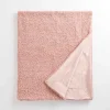 Pink Curly Faux Lamb Fur Throw