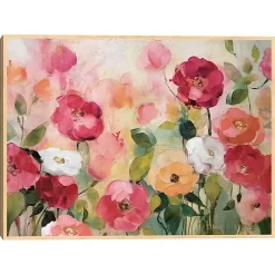 Pink Extract Framed Canvas Art Print