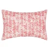 Pink Herringbone Indoor/Outdoor Lumbar Pillow