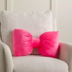 Pink Holiday Bow Shaped Pillow