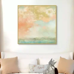 Pink Mist Framed Canvas Art Print