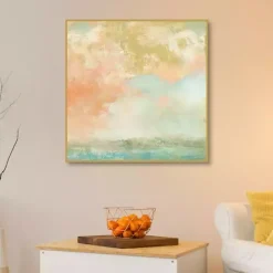 Pink Mist Framed Canvas Art Print