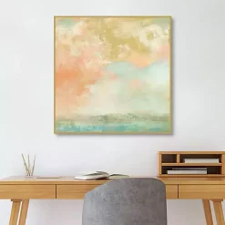 Pink Mist Framed Canvas Art Print