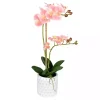 Pink Orchid Real Touch Arrangement in Ceramic Pot
