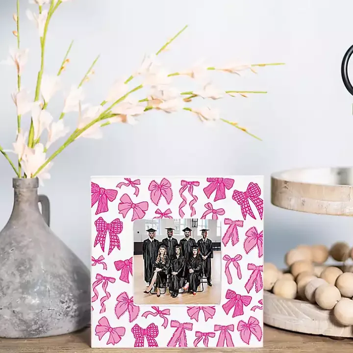 Pink Preppy Bows Picture Frame
