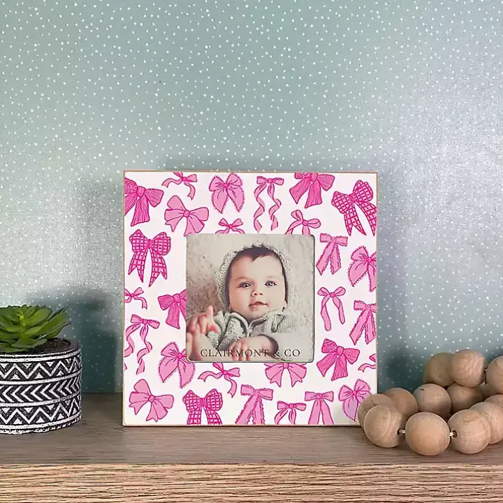 Pink Preppy Bows Picture Frame